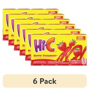 (6 pack) Hi-C Boppin' Strawberry Juice Drink Cartons, 6 fl oz, 8 Pack