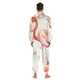 thumbnail image 6 of Flamingo and Shell Adult Onesie Pajamas Slim Fit Christmas One Piece Suit Pjs for Women and Men Hooded Zipper, 6 of 7