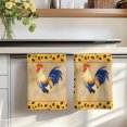 thumbnail image 7 of Rustic Rooster Kitchen Towels Set of 2, Yellow Sunflowers Farmhouse Plants Retro Brown Absorbent Dish Towels for Kitchen, Microfiber Hand Towel, Quick Drying Tea Towel for Cleaning Dishcloths, 7 of 7