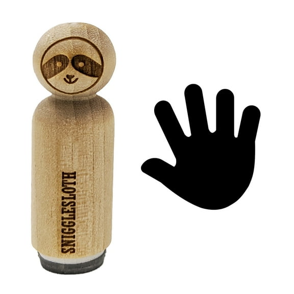 Handprint Solid Rubber Stamp for Scrapbooking Crafting Stamping - Mini 1/2 Inch