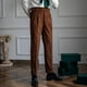 thumbnail image 1 of Pantalones largos de moda para hombre, casuales, de color sólido, con bolsillos y cremallera, cintura elástica, de poliéster., 1 of 8