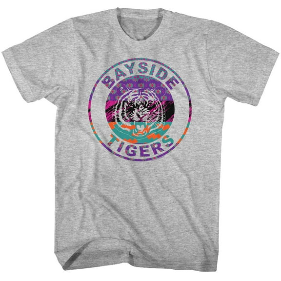 Saved By The Bell Patterns Gray Heather Adult T-Shirt