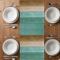 thumbnail image 6 of Starfish Table Runner - 108 Inch Long, Kitchen Dining Table Runner Dresser Scarves, Coastal Coral Ocean Teal Green Brown Wood Grain Farmhouse Decor for Coffee Tables Wedding Party Banquet, 6 of 8