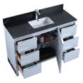 thumbnail image 4 of Fine Fixtures Opulence Collection 48 in. W x 20 in. D x 33 in. H Bathroom Vanity in Pastel Blue with Black Marble Sintered Stone Sink - Chrome hardware, 4 of 8