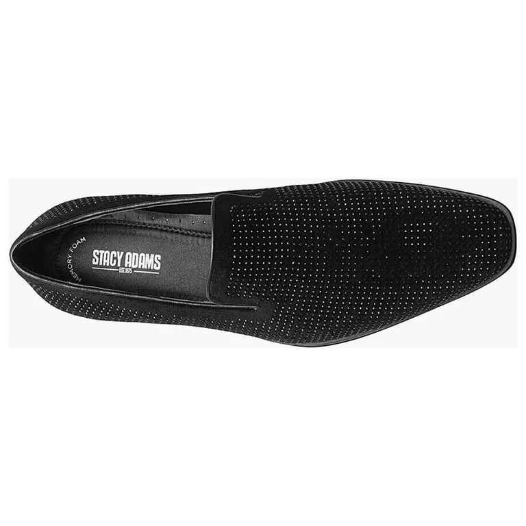 Stacy Adams Black Suede Studded Slip-On Loafers Prom/Wedding Swagger Studded Slip On Men main image 3