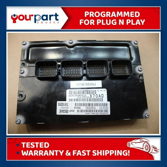 07 Jeep Grand Cherokee 5.7l pcm ecm ecu engine computer 05187053aj probada pcm