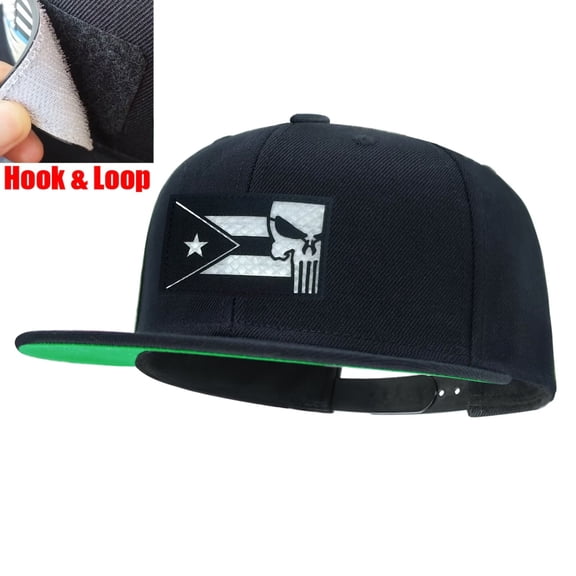 Tilgomedal Puerto Rico Skull Black Snapback Hats for Men Women Adjustable Dad Wool Baseball Caps