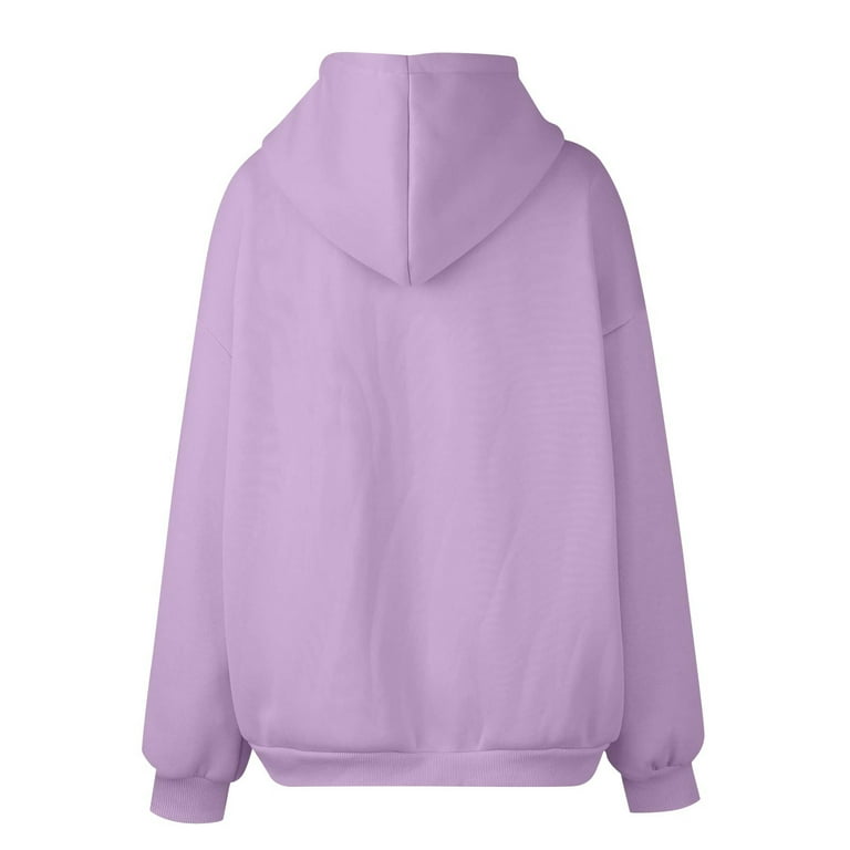 XDDLITP Zip Up Jacket for Women Drawstring Casual Full Zip