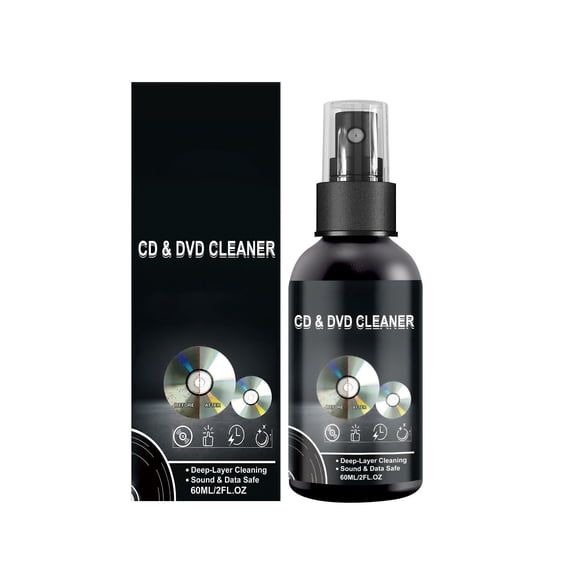 CD DVD Cleaner Solution Spray Fluid, CD DVD Cleaning Spray. Non Scratch Optical Disc Cleaner For CD DVD Ray Game Discs Vinyl Records
