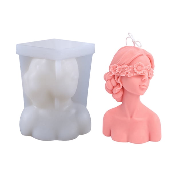 Molde de silicona para velas DIY, molde de silicona 3D para velas, molde para hacer velas, molde de silicona con forma de cuerpo de mujer