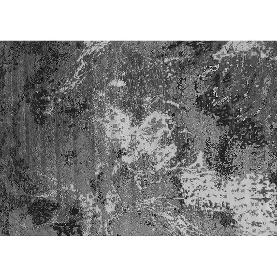 Ahgly Company Indoor Rectangle Oriental Gray Industrial Area Rugs, 4' x 6'