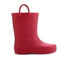 thumbnail image 5 of Kushyshoo Red Matte Kids Rain Boots for Girls Toddler Waterproof Rubber with Easy-On Handles Size 2, 5 of 5