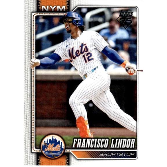 2026 TOPPS #123 FRANCISCO LINDOR NEW YORK METS BASEBALL OFFICIAL TRADING CARD OF MLB