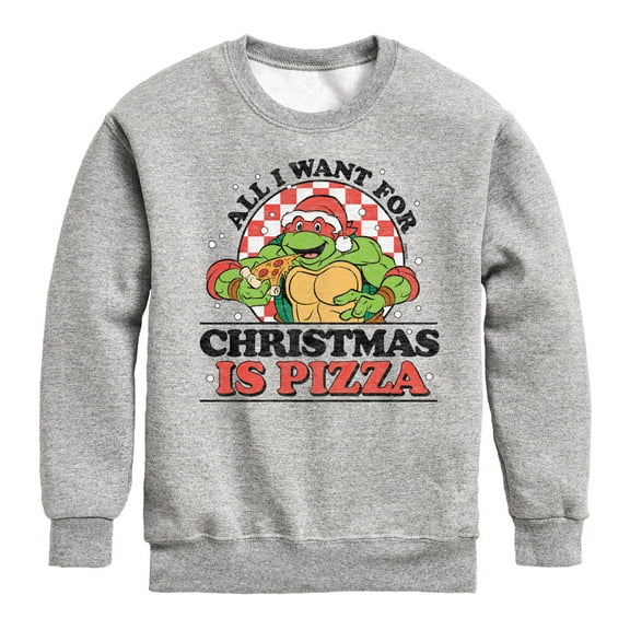 Teenage Muntant Ninja Turtles - All I Want For Christmas  - Toddler And Youth Crewneck Fleece Sweatshirt