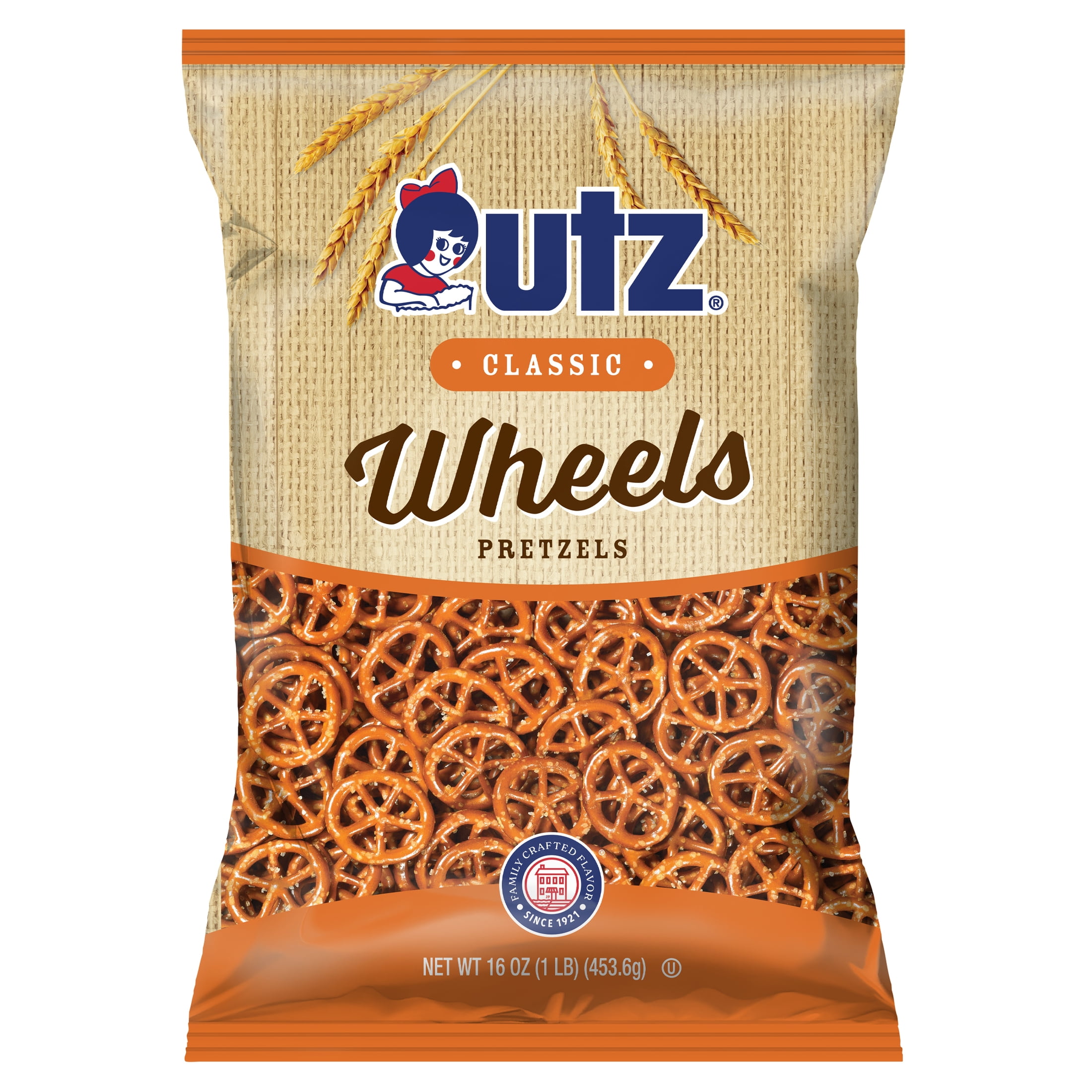 (3 pack) Utz Classic Wheels Pretzels, 16 oz Bag
