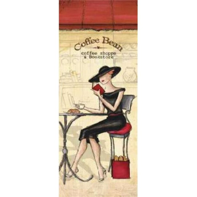 Gango Editions PDXLAL015LARGE Cafe Poster Print by Andrea Laliberte, 24 x 48 - Large