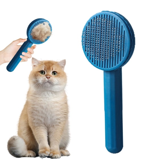 Pet Hair Grooming Brush for Cats and Dogs Shedding Comb Cleaner Deshedding Tool for Short or Long Haired Pets