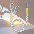 thumbnail image 1 of Cordón de arnés con gancho para hombres y mujeres, cinturón de arnés de escalada profesional resistente, cuerda de cordón para espeleología Ganchos dobles de 2 metros, 1 of 8