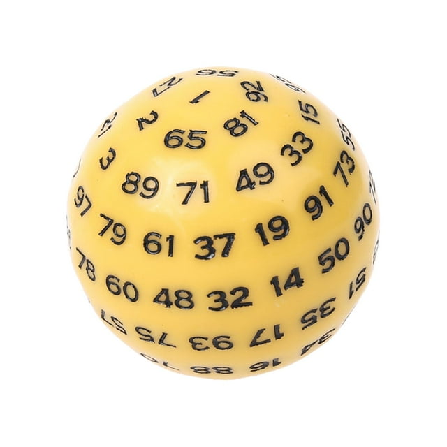 100 Sided Polyhedral Family Game Entertainment Acrylic s for Yellow-2
