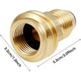 thumbnail image 2 of POL to QCC1 Propane Adapter, Propane Tank Adapter Converts POL LP Tank Service Valve to QCC1/Type1 Hose or Regulator Solid Brass Old to New Type Connection, 2 of 6