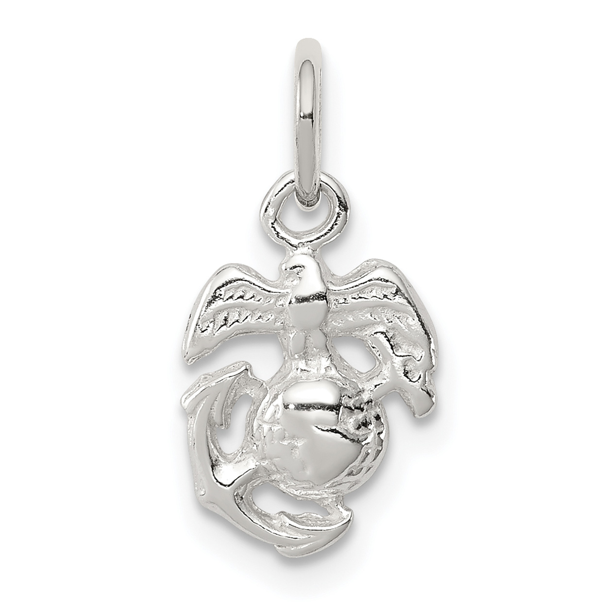 sterling silver marine corps pendant