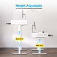 thumbnail image 2 of Sofanext 47" Electric Height Adjustable Standing Desk with 2 Wooden Drawers, Keyboard Tray & Power Outlets, Sit-Stand Computer Desk with Memory Presets for Home Office, White, 2 of 7