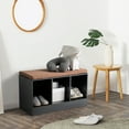 thumbnail image 5 of Patiojoy 3-Cube Shoe Bench Storage Box Organizer with Removable Cushion Padded Seat, 5 of 5