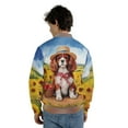 thumbnail image 5 of Vintage Cavalier King Charles Spaniel Hello Mother's Day Summer Sunflower Field All Over Print 3D Baseball Jacket Dog Lover Gifts Bomber Jacket Softball - 12005, 5 of 6