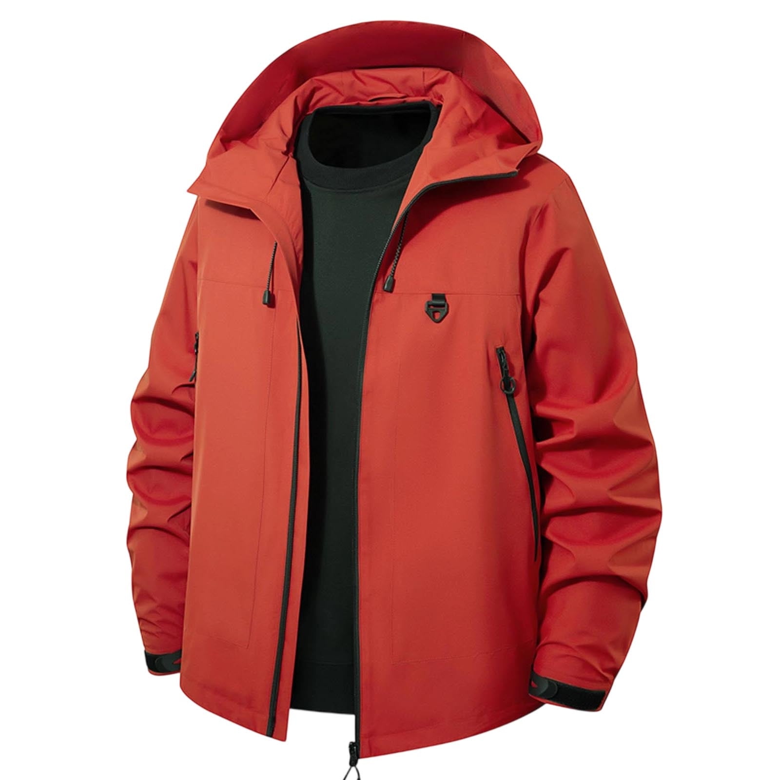 Veste Softshell Homme Coupe-Vent Imperméable - Manteau Travail Extérieur Chaud Avec Capuche Amovible