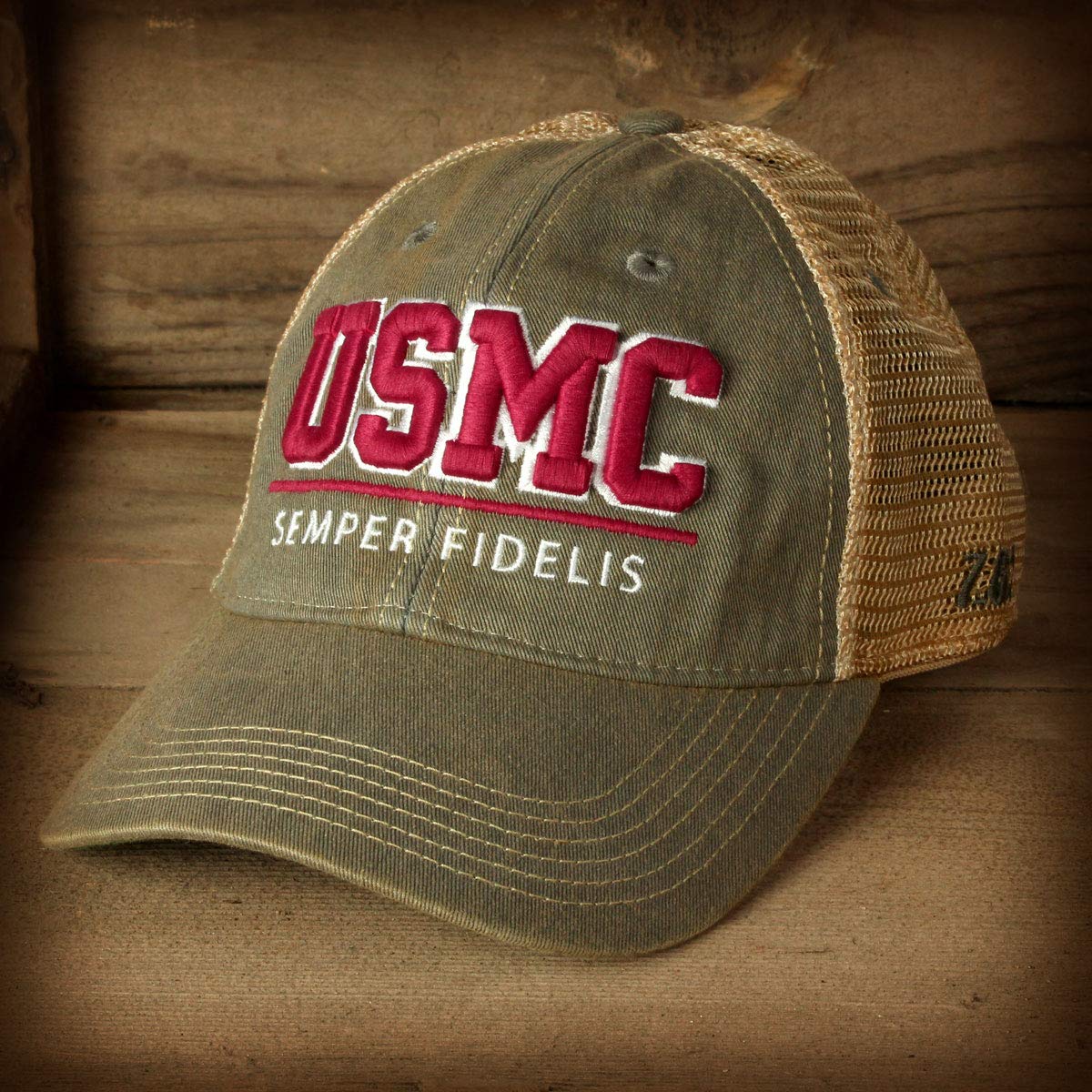 7.62 Design USMC 'Semper Fidelis' Vintage Trucker Hat Grey