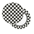 thumbnail image 2 of Naloa Black and White Checkerboard Round Bar Stool Cushion Cover 12-14 inch, Fits Kitchen, Office, Restaurant Chairs - 14 inch, 2 of 7