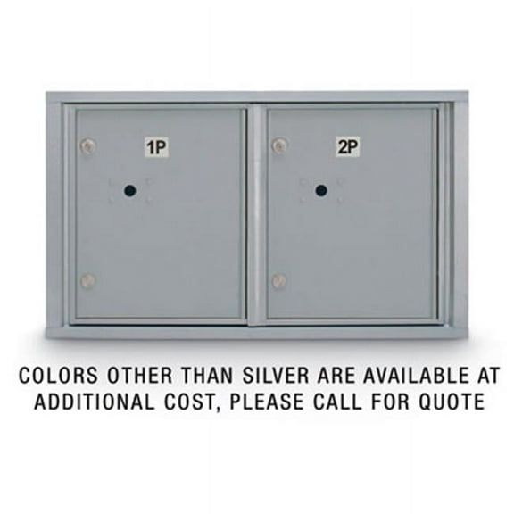 Postal Products Unlimited N1029449SLVR Standard 4C Mailbox with 2 Horizontal Parcel Lockers - Silver