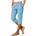 thumbnail image 2 of Yourumao Golf Capris for Women Pants High Waist Straight Leg Pants with Pockets Split Hem Stretch Plus Size Capri Pants for Athletic Gym, 2 of 9