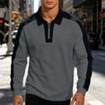 thumbnail image 2 of Abomasnow Mens Big and Tall Overisized Sweatshirts Quarter Zip Pullover Long Sleeve Collared Color Block Sweatshirts Casual Thermal Midweight Golf Shirts, 2 of 9