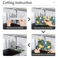 thumbnail image 5 of Yayeee Faucet Mat for Kitchen Sink 30" Diatomite Long Splash Guard Pad, Green Lemon Leaves, 5 of 7