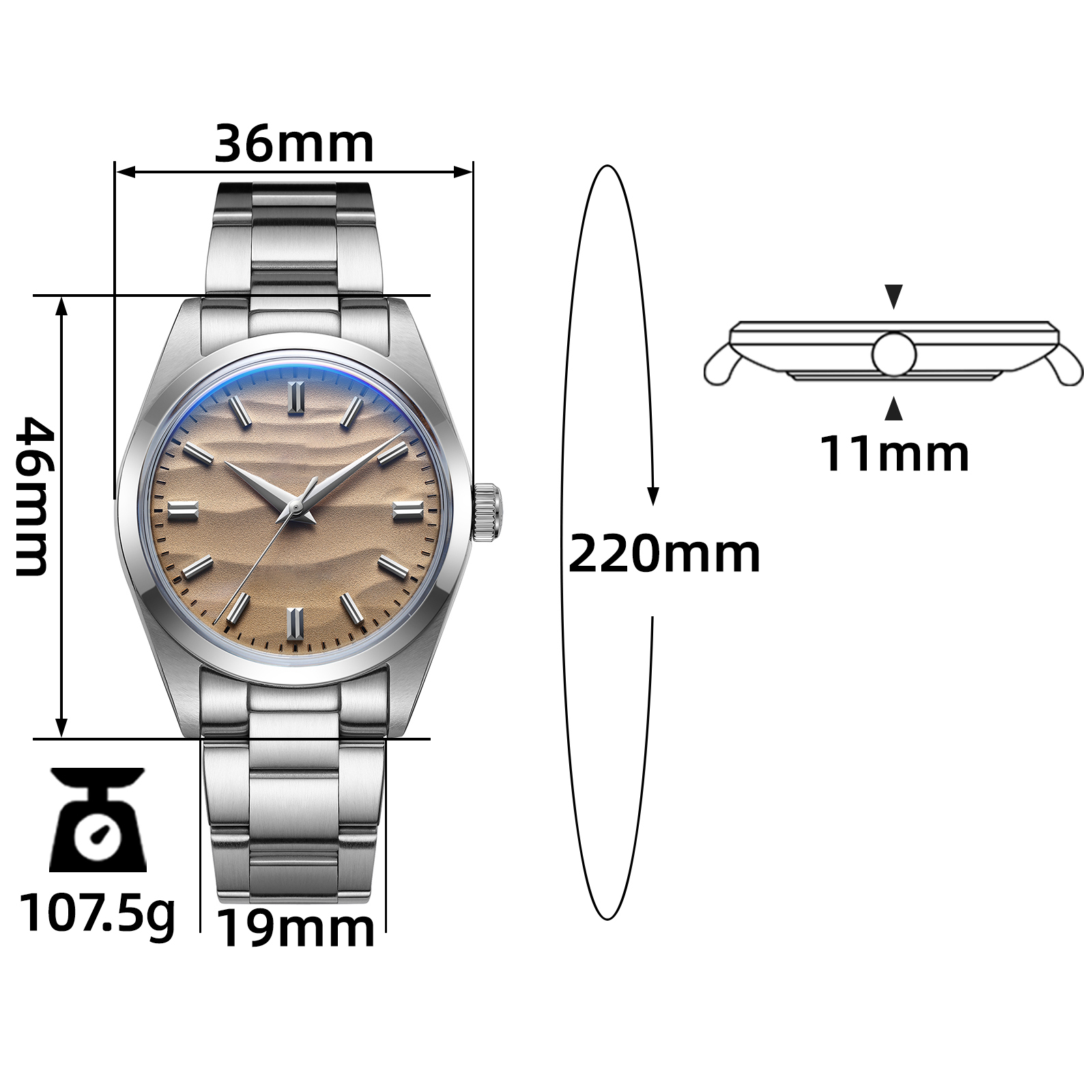 ADDIESDIVE Watches for Men with Japanese VH31 Quartz Movement, 316L Stainless Steel, 100m Waterproof Dive Watches, Unisex 36mm Dress/Casual AD2030