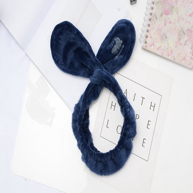 Banda para el cabello con orejas de conejo en forma de cruz de alambre, banda para el cabello para maquillaje, accesorios para el cabello, linda banda para el cabello para lavarse la cara