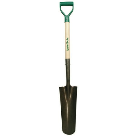 Union Tools Drain & Post Spades, 16 X 4.75 Round Blade, 27 in White Ash Poly Big Grip D-Grip