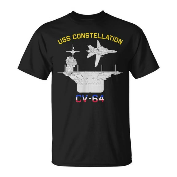 SR Uss Constellation Cv64 Aircraft Carrier F14 Tomcat T-shirt