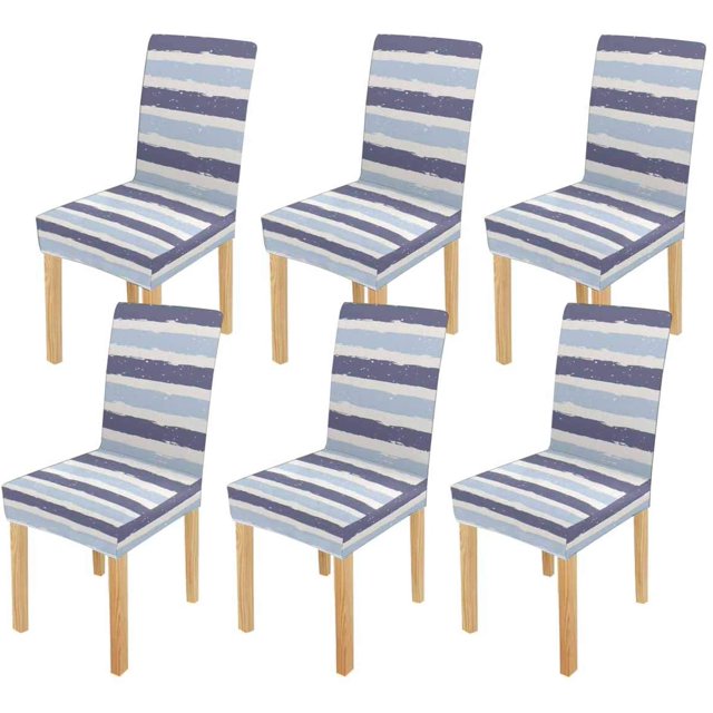 Funda protectora ABPHQTO para silla con patrón de rayas juego de 6