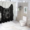 thumbnail image 7 of Patifu Black Dog Shower Curtain Set with Hooks 100% Polyester 69"x72, 7 of 7