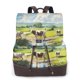 thumbnail image 1 of Disketp Countryside Farm Cow Mochila de Cuero para Mujer, Bolso de Espalda Antirrobo con Estilo para Viaje, Trabajo y Uso Diario, 1 of 4