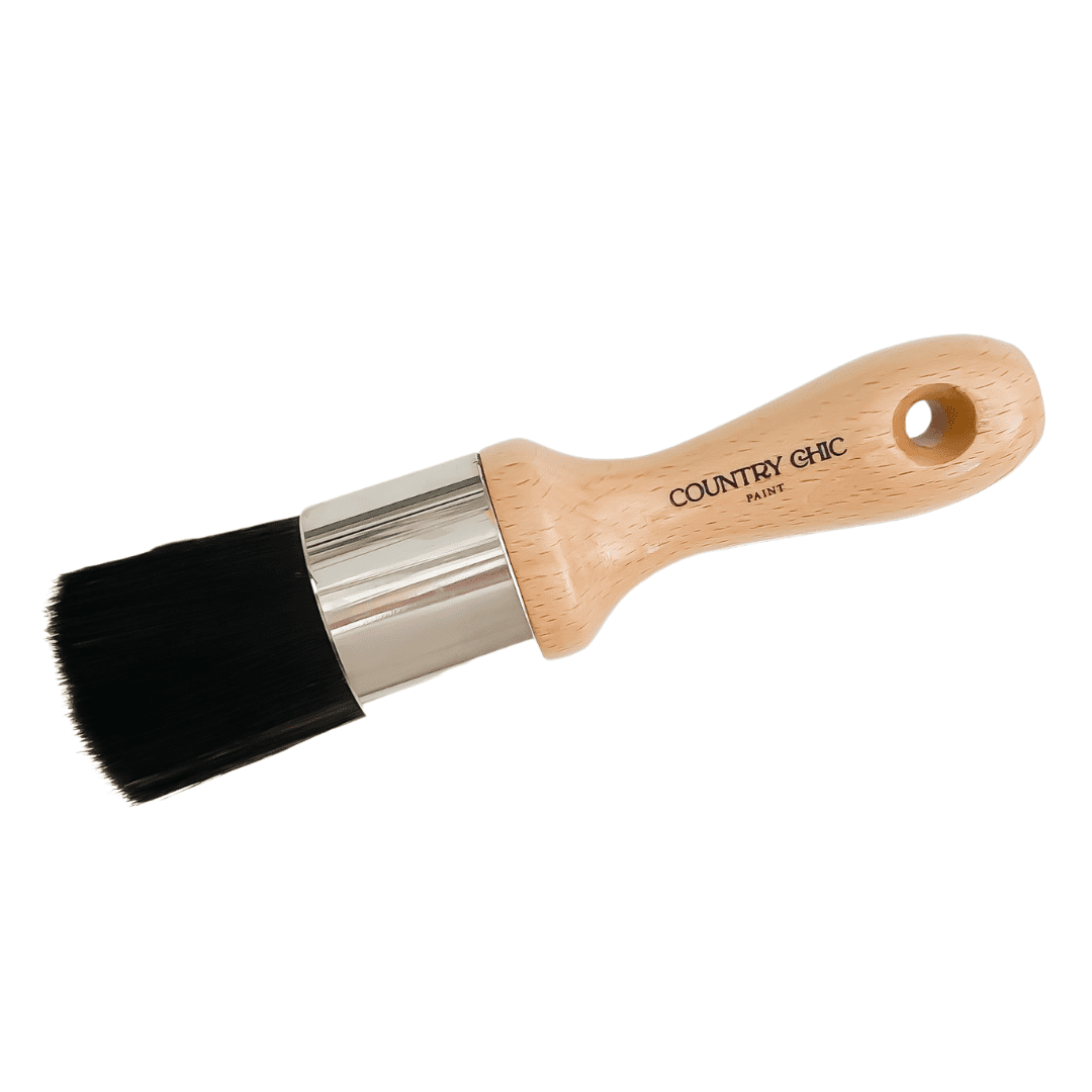 1.5 Round Synthetic Bristle Wax Brush for Applying Furniture Wax to Painted or Raw Wood Furniture