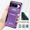 thumbnail image 5 of for Google Pixel 8 Pro Rugged Case with Camera Lens Sliding Cover, Heavy Duty PC Protective Shockproof Cover with Slide Camera Cover Upgraded Drop Resistant Case for Google Pixel 8 Pro, Purple, 5 of 7
