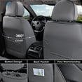 thumbnail image 4 of Coverado Full Set Car Seat Covers, Waterproof Faux Leather Front and Rear Seat Protector, Breathable Seat Cushions Universal Fit for Most Cars, Black&Gray, 4 of 9
