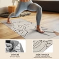 thumbnail image 4 of Brown Boho Line Art Face and Plant Pattern Hot Yoga Mat Towel Non Slip for Hot Yoga - Quick-Drying Yoga Mat Cover with 4 Corner Pockets with Travel Bag - Hot Yoga Towel Non Slip 70"x26", 4 of 6