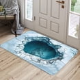 thumbnail image 4 of E Three Dimensional Visual Crystal Velvet Floor Mat Household Entryway Dirty Proof Decorative Bathroom Water Absorbent Foot Mat 19.69X31.50 Inches, 4 of 7