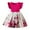 Pink, variant on Edvintorg Girls' Floral Dresses Summer New Round Neck Short Sleeve Ruffled Dress Mesh Princess Bowknot Girls Casual Dresses 3-8 Years