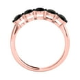 thumbnail image 4 of AoneJewelry 1.00 Carat Natural Round Black Diamond Five Stone Wedding Band In Rose 10K Gold, 4 of 5
