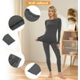 thumbnail image 5 of Long Johns for Women,Thermal Underwear Sets Soft Fleece Lined Base Layer Warm Long Underwear for Cold Weather, 5 of 5